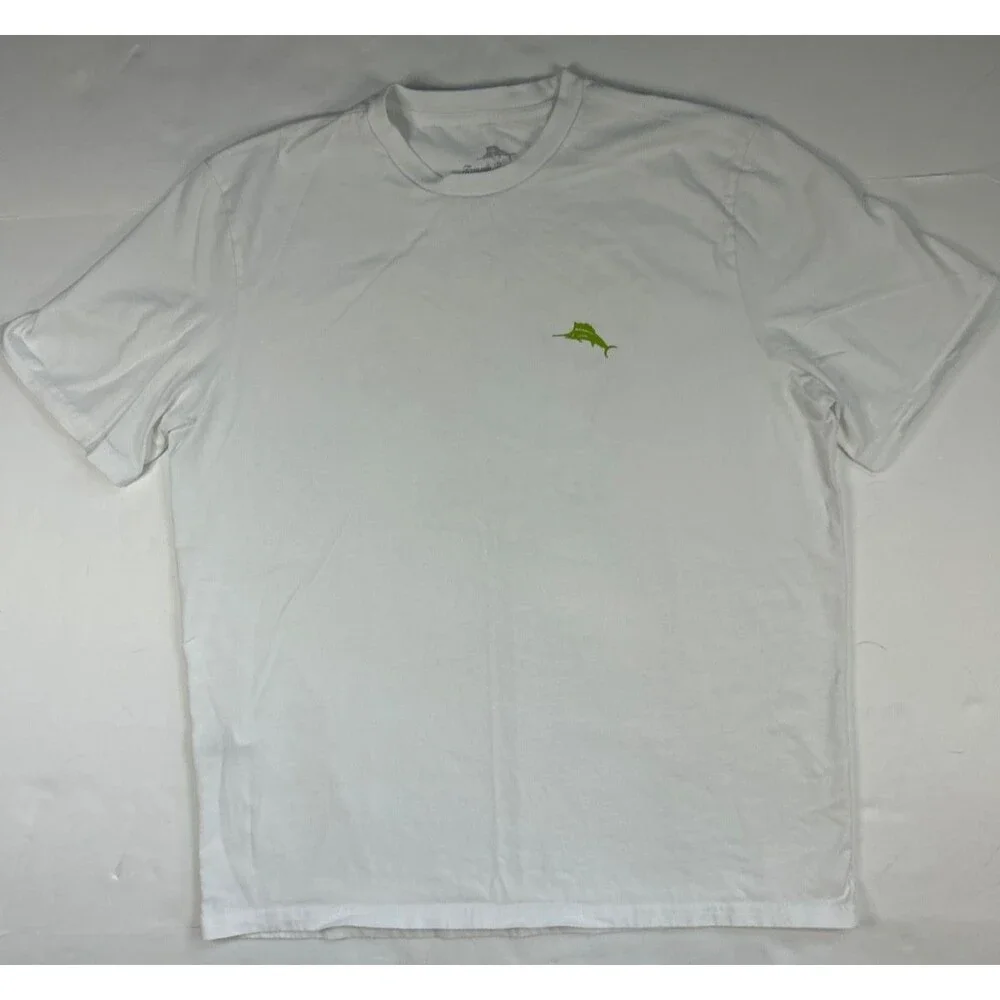 Tommy Bahama T-Shirt Men's Medium SS White Pickleball Thrist Place Champ
